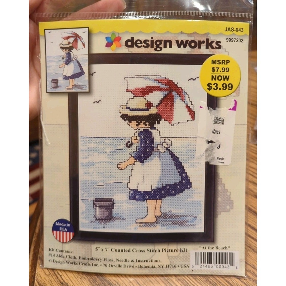 NEW Design Works Counted Cross Stitch Kit JAS-043 "At The Beach"